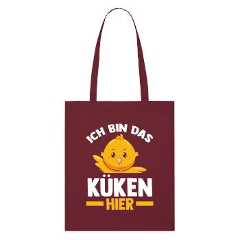 Éleveur de poulets Éleveur de ferme poussins - Tote bag bio Stanley/Stella - bordeaux - Devant