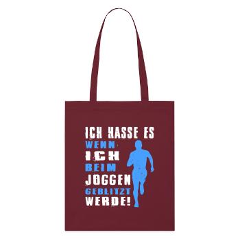 Jogging, Coureur Cadeau, Sport, Forme physique - Tote bag bio Stanley/Stella - bordeaux - Devant