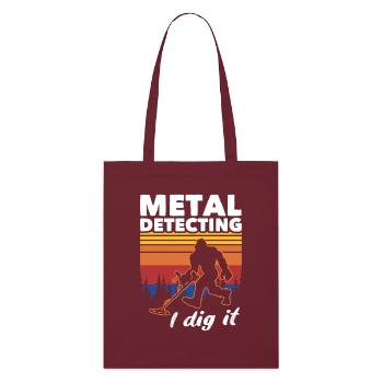 Dirt Fishing Big Foot - Stanley/Stella Organic Tote Bag - burgundy - Front