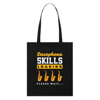 Saxophone Skills Loading Please Wait - Stanley/Stella Organic Tote Bag - black - Front