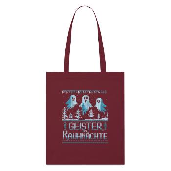 Ghosts of the Rauhnächte Winter ghost fun - Stanley/Stella Organic Tote Bag - burgundy - Front
