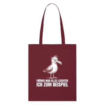 Tout était plus facile avant – moi, par exemple - Tote bag bio Stanley/Stella - bordeaux - Devant
