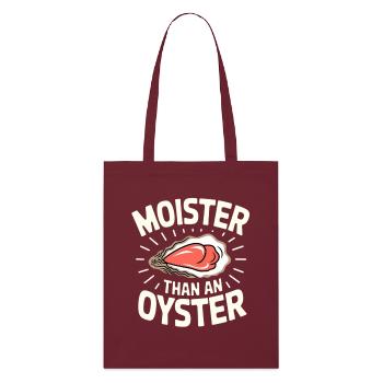 Humide comme l’huître – Jeux de mots Conception - Tote bag bio Stanley/Stella - bordeaux - Devant