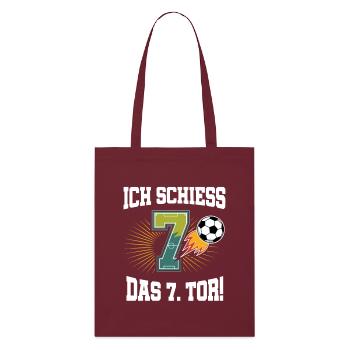 Je marque le 7e but drôle, le football drôle du 7e anniversaire - Tote bag bio Stanley/Stella - bordeaux - Devant