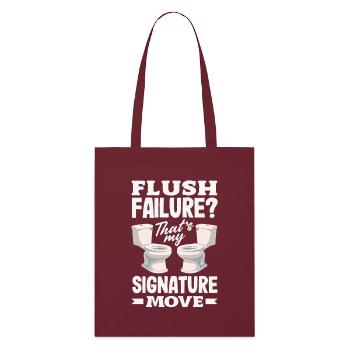 Toilet Clogging Master Funny - Stanley/Stella Organic Tote Bag - burgundy - Front