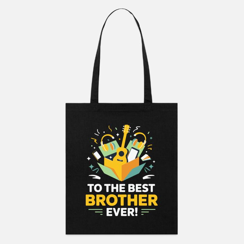 Bester Bruder aller Zeiten Geschenkbox-Musik - Stanley/Stella Bio-Stoffbeutel - Schwarz