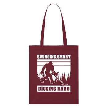 Dirt Fishing Big Foot - Stanley/Stella Organic Tote Bag - burgundy - Front