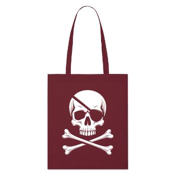 Le classique Jolly Roger Pirate Scream - Tote bag bio Stanley/Stella - bordeaux - Devant