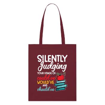 ELA-Lehrerin 1. Schultag Englisch - Stanley/Stella Bio-Stoffbeutel - Burgunderrot - Vorne