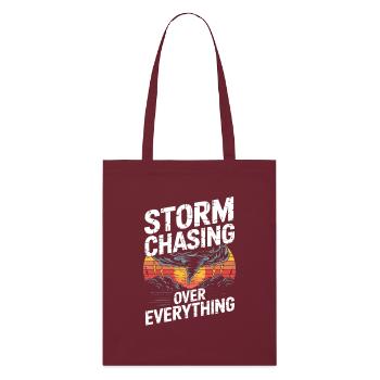 Tempête qui traque tout Tornado Jäger - Tote bag bio Stanley/Stella - bordeaux - Devant
