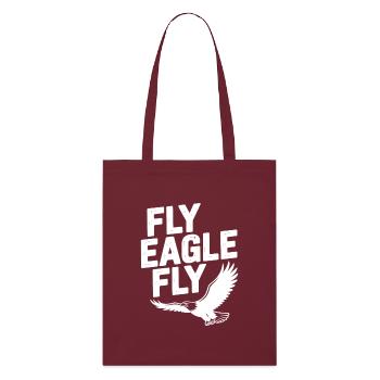 Fly Eagle Fly - Stanley/Stella Organic Tote Bag - burgundy - Front