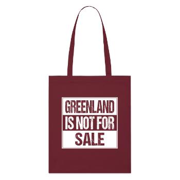 Greenland Is Not For Sale - Stanley/Stella Bio-Stoffbeutel - Burgunderrot - Vorne