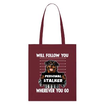 Promenade cadeau du propriétaire de chien sur les proverbes du chien - Tote bag bio Stanley/Stella - bordeaux - Devant