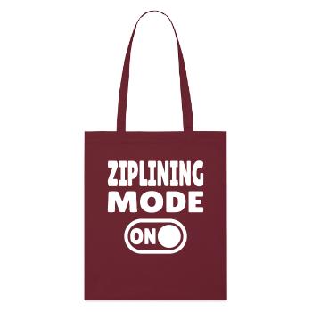 Ziplining Mode ON – Adrenalin an der Zipline - Stanley/Stella Bio-Stoffbeutel - Burgunderrot - Vorne