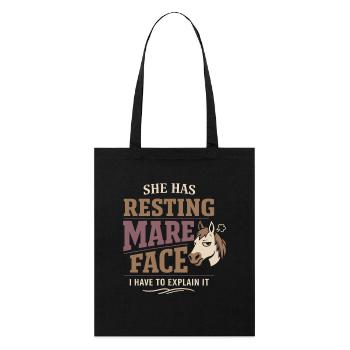Horse Mood Humor Experienced Horse Owner - Stanley/Stella Organic Tote Bag - black - Front
