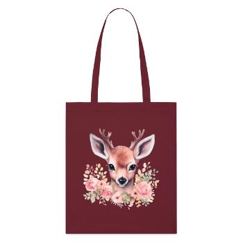 Motif traditionnel de cerf et de biche pour costumes féminins – Traditionnel - Tote bag bio Stanley/Stella - bordeaux - Devant