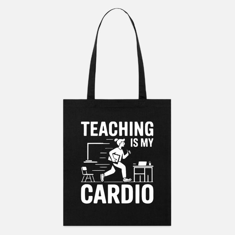 Teaching Is My Cardio Lehrer Design - Stanley/Stella Bio-Stoffbeutel - Schwarz
