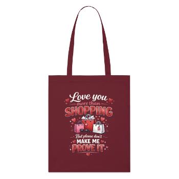 Folie de shopping drôle Thérapie du shopping Humour acheteur - Tote bag bio Stanley/Stella - bordeaux - Devant