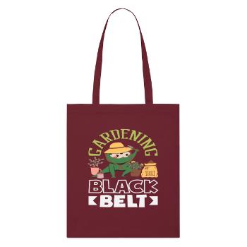 Gardening Black Belt Funnier - Stanley/Stella Organic Tote Bag - burgundy - Front