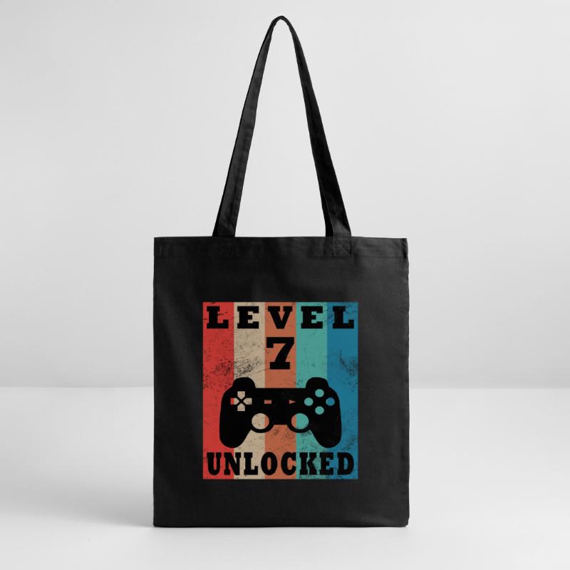 Level 7 Unlocked Retro Controller Stanley/Stella Organic Tote Bag