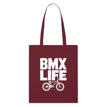 BMX-Leben - Stanley/Stella Bio-Stoffbeutel - Burgunderrot - Vorne