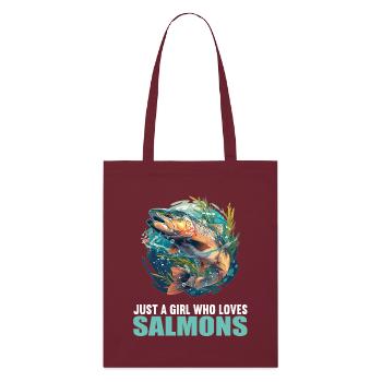 Saumon Saumon - Tote bag bio Stanley/Stella - bordeaux - Devant