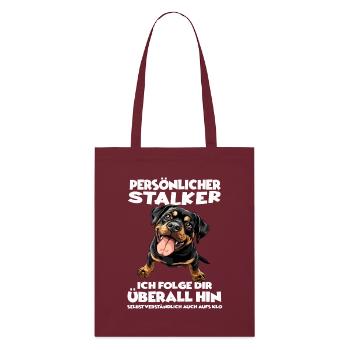 Propriétaires de chiens rottweiler pour propriétaires de chiens rottweilers - Tote bag bio Stanley/Stella - bordeaux - Devant