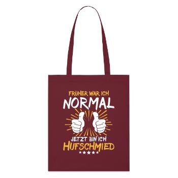 Farrier Saying - Stanley/Stella Organic Tote Bag - burgundy - Front