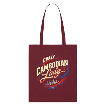 Cambodge Cambodgiens - Tote bag bio Stanley/Stella - bordeaux - Devant