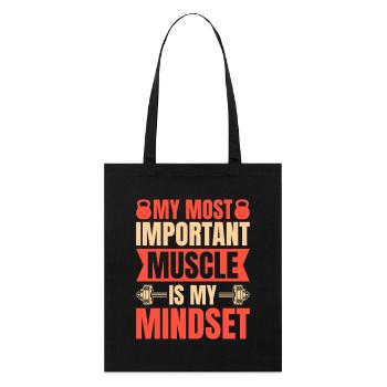 Motivation en forme Bodybuilder Mentalité importante - Tote bag bio Stanley/Stella - noir - Devant