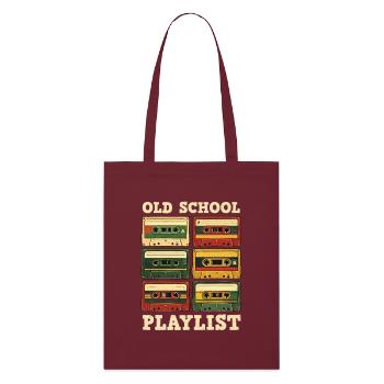 Playlist Old School Musique rétro des années 80 - Tote bag bio Stanley/Stella - bordeaux - Devant