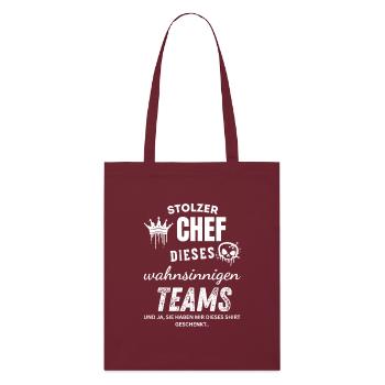 Stolzer Chef des wahnsinnigen Teams Chef Geschenk - Tote bag bio Stanley/Stella - bordeaux - Devant