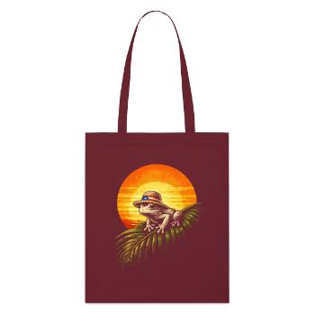 Grenouille boricua coqui de Porto Rico - Tote bag bio Stanley/Stella - bordeaux - Devant