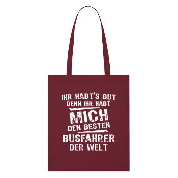 Chauffeur de bus - Tote bag bio Stanley/Stella - bordeaux - Devant
