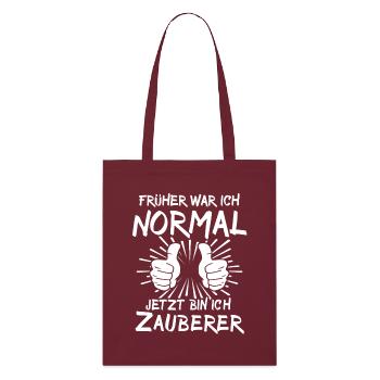 Zauberer - Stanley/Stella Bio-Stoffbeutel - Burgunderrot - Vorne