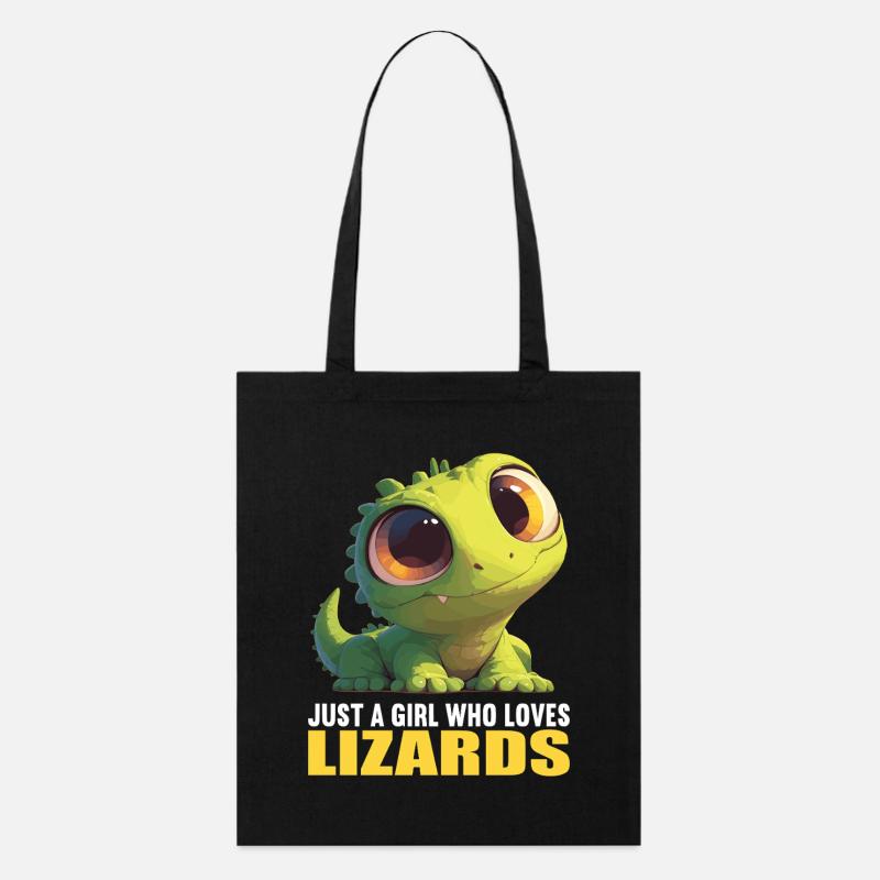 Eidechsen Eidechse - Stanley/Stella Bio-Stoffbeutel - Schwarz