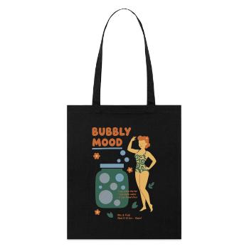 Sourdough Bubbly Mood Bread Baking Baker - Stanley/Stella Bio-Stoffbeutel - Schwarz - Vorne