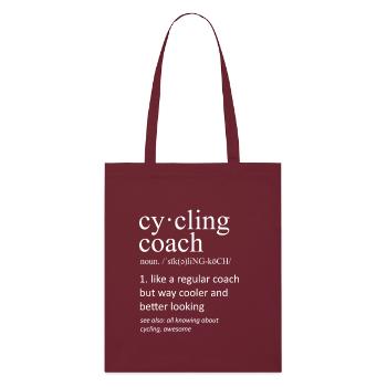 Definition des Fahrradtrainers Witziger Substantiv-Slogan - Stanley/Stella Bio-Stoffbeutel - Burgunderrot - Vorne