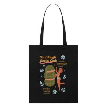 Boulanger de pain au club social de levain - Tote bag bio Stanley/Stella - noir - Devant