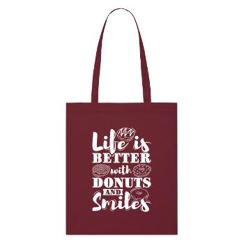Restauration rapide en donuts - Tote bag bio Stanley/Stella - bordeaux - Devant