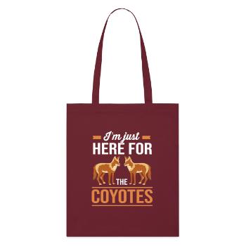 Coyote chasseur - Tote bag bio Stanley/Stella - bordeaux - Devant