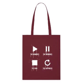 Pleine conscience, moments, souvenirs, bonheur - Tote bag bio Stanley/Stella - bordeaux - Devant