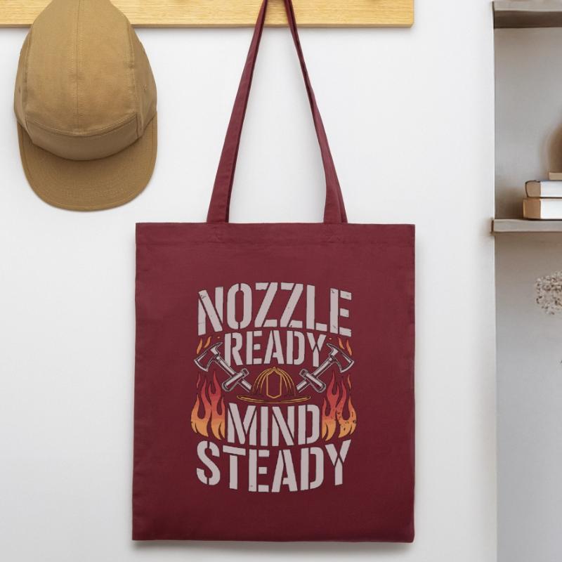 Fire Engineer Nozzle Ready Mind Steady Firefighter Stanley/Stella Organic Tote Bag