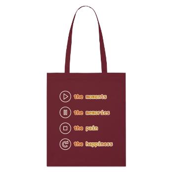 Pleine conscience, moments, souvenirs, bonheur - Tote bag bio Stanley/Stella - bordeaux - Devant