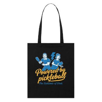 Pickleball angetrieben von Pickleball Die Dynamik von - Stanley/Stella Bio-Stoffbeutel - Schwarz - Vorne