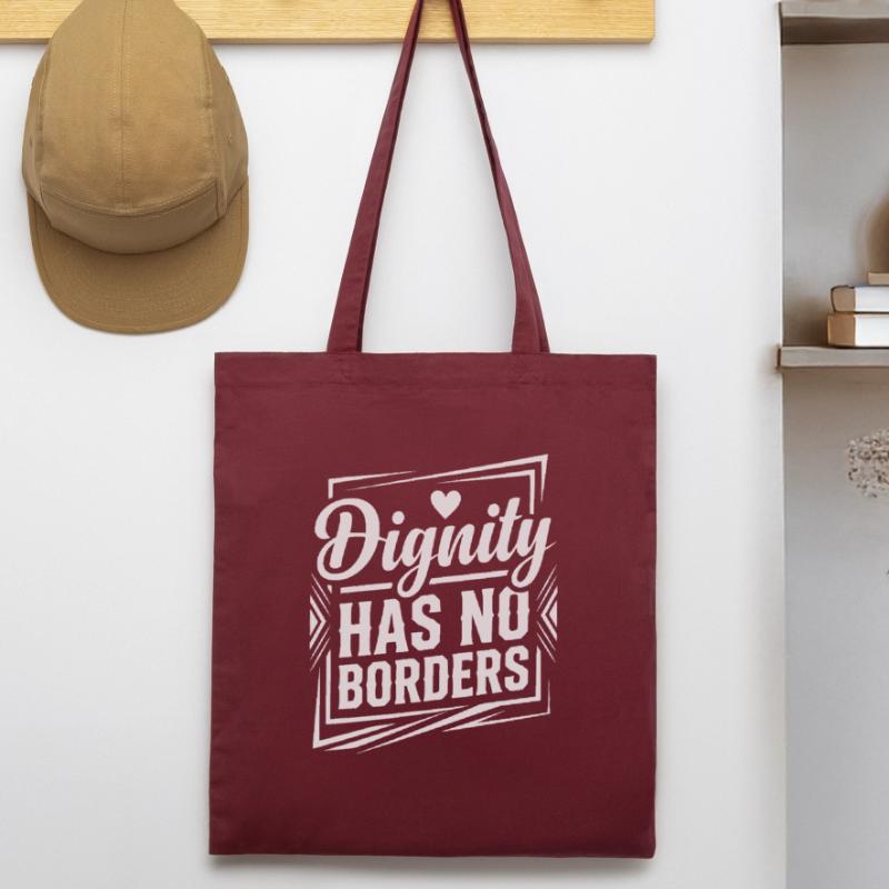 Human Rights Retro Dignity Has No Border Statement Stanley/Stella Organic Tote Bag