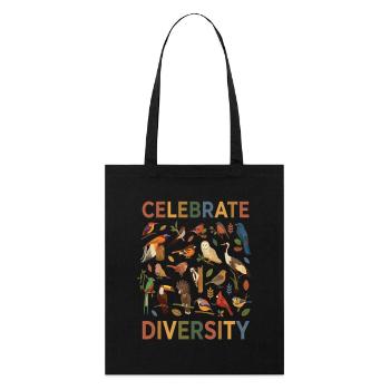 Don de la diversité des oiseaux - Tote bag bio Stanley/Stella - noir - Devant