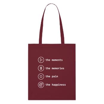 Pleine conscience, moments, souvenirs, bonheur - Tote bag bio Stanley/Stella - bordeaux - Devant