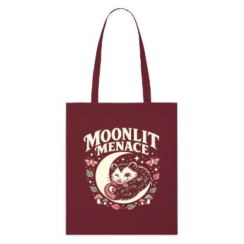Menace au clair de lune - Tote bag bio Stanley/Stella - bordeaux - Devant