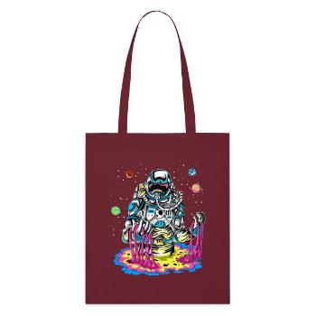 Art de slime arc-en-ciel de l’astronaute psychédélique fondant - Tote bag bio Stanley/Stella - bordeaux - Devant